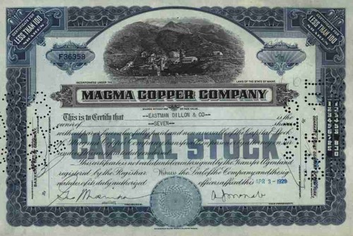Magma copper company - copper,