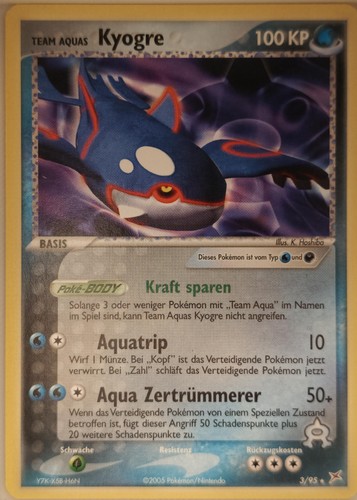 Pokémon karte team aqua - karte, aqua's